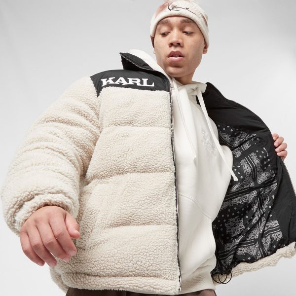 Retro Reversible Teddy Puffer Jacket