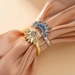 sun & moon matching rings